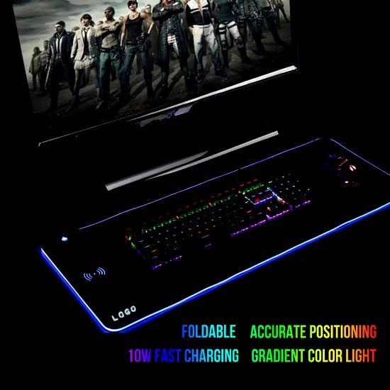 Smart Wireless RGB Mouse Pad – Simsiz Zaryadlovchi Kovrik