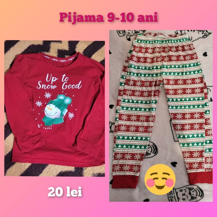Pijama super simpatică, 9-10 ani