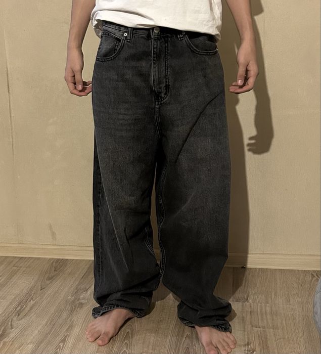 Бэгги джинсы черные