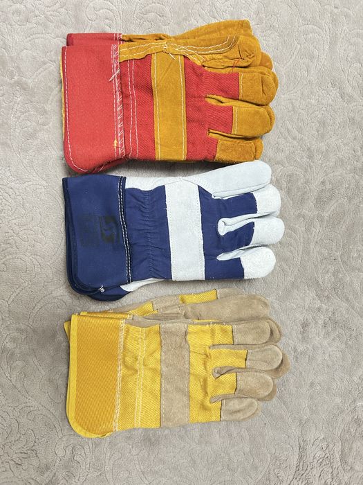 Перчатки рабочие, кожанные