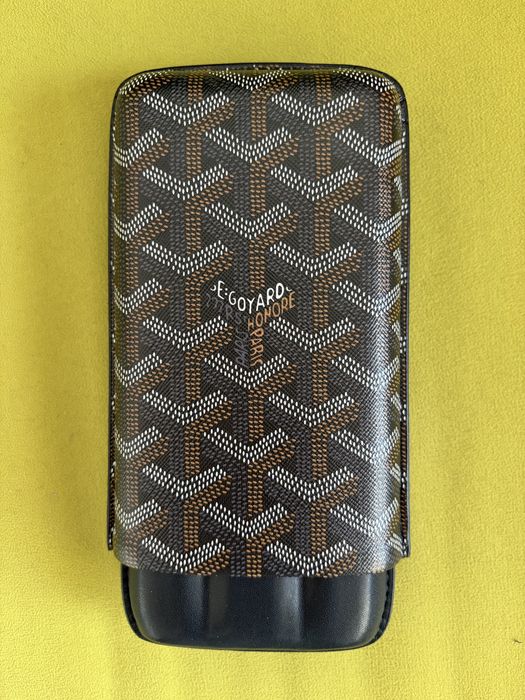 Луксозен Кожен Калъф Goyard за Пури