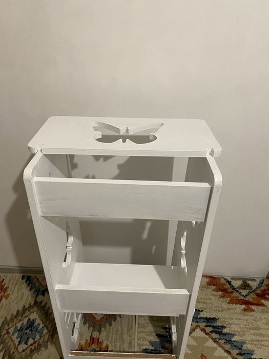 Turn de invatare - learning tower alb fluturasi