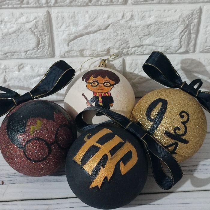 Ёлочные шары Гарри Потерманам. Ручная работа