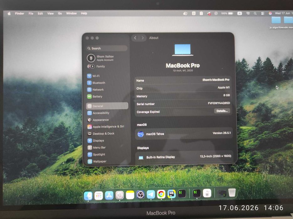Macbook Pro M1 8/256 13,3 inch
