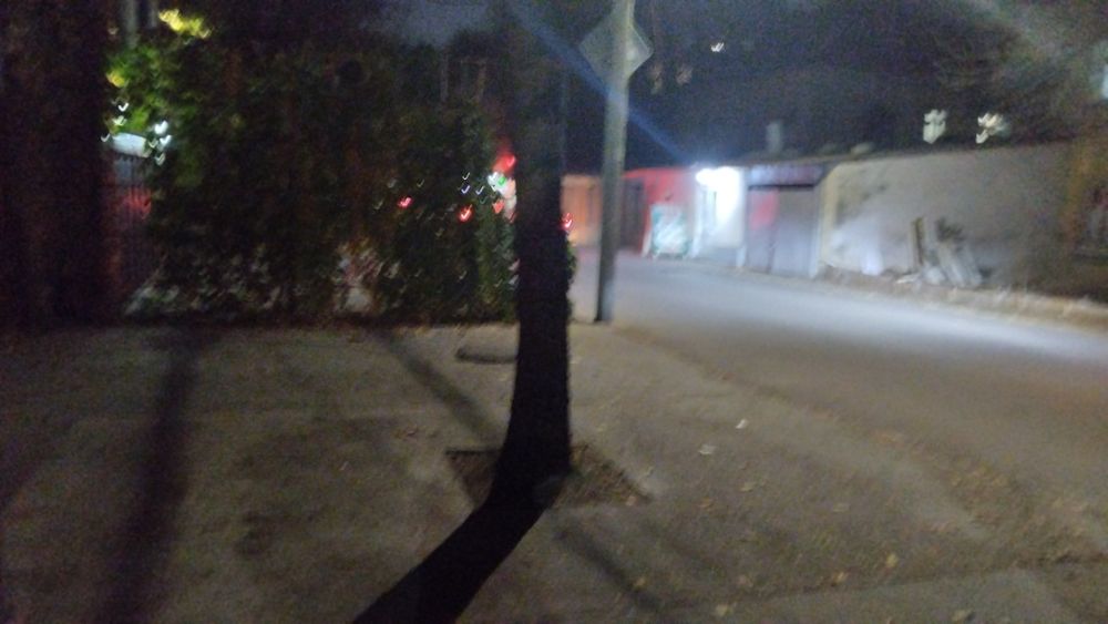 Убираю двор от листьев.