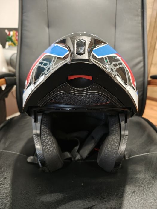 Cască Flip-up (L) cu ochelari fumurii