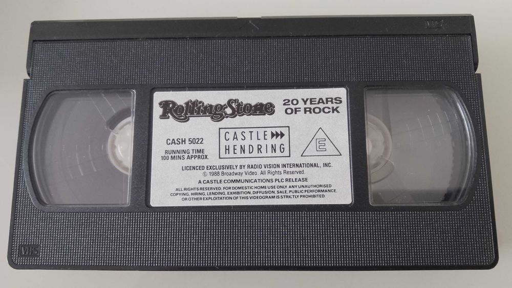 Caseta VHS muzica ROLLING STONE : 20 Years of Rock