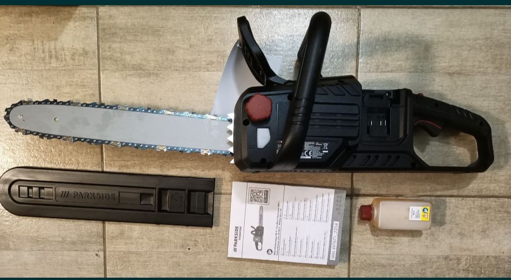 Parkside performance drujba electrica 40V ferastrau lant cu bateri 20V