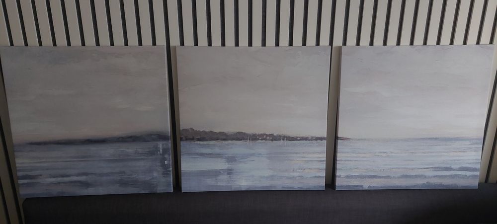 Артистичен триптих - морски пейзаж (общо 3 платна)
