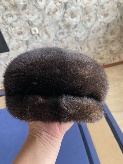 Норковая мужская шапка