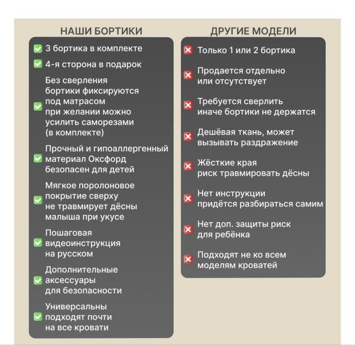 Бортики защитные