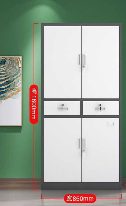 Zanglamaydigan po‘latdan kitob javoni — kuchli metall tokchalar bilan