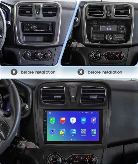 Мултимедия за Dacia Sandero Logan Renault Навигация Android 2DIN ДИН