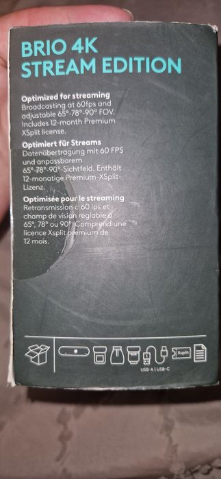 Camera web Logitech Brio 4k, nouă, sigilata