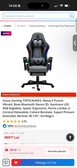 Scaun gaming folosit