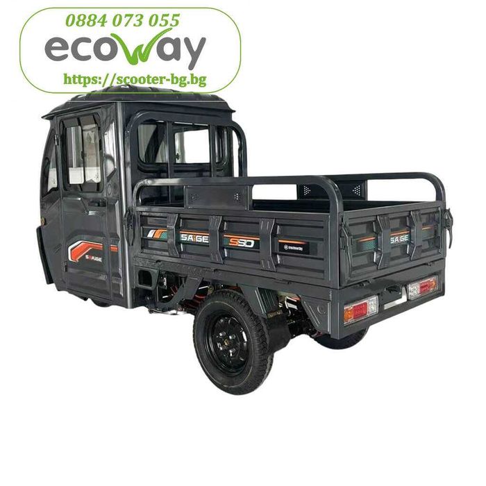 Карго триколка с кабина Banpeng 3000W 72V 58Ah. Пробег – до 70km