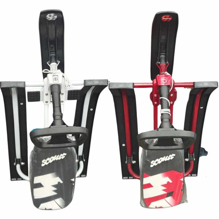 Зимна шейна с кормило, предни и задни ски и метална спирачка Mustang