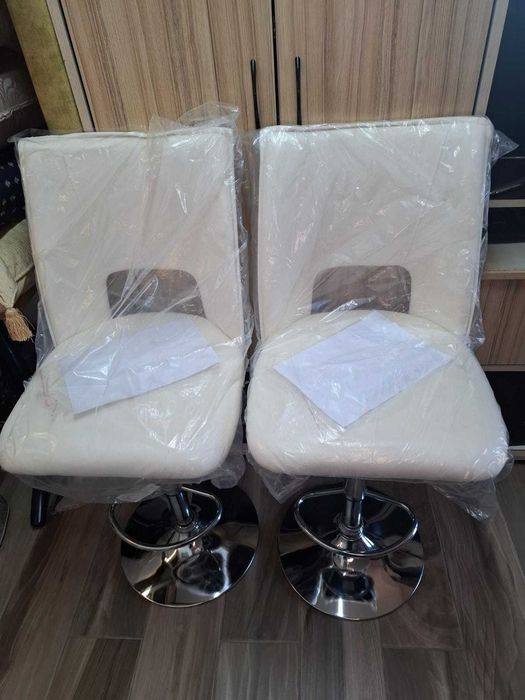 Scaune pentru bar, picior inox