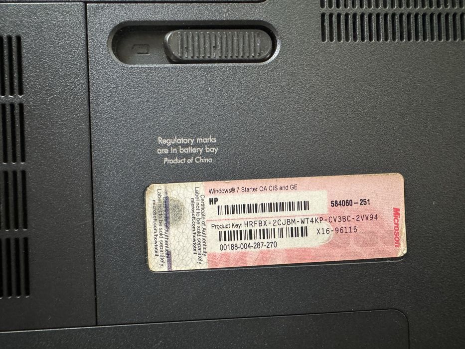 Срочно продам ноутбук Compaq presario CQ57
