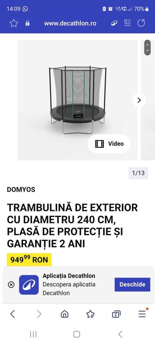 Trambulina 240 cm diametru