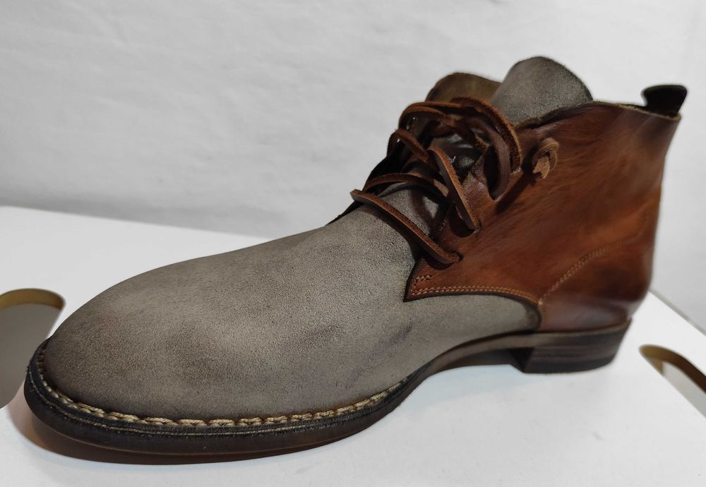 Ghete lace up 42 de lux Silvano Sassetti NOI piele naturala moale