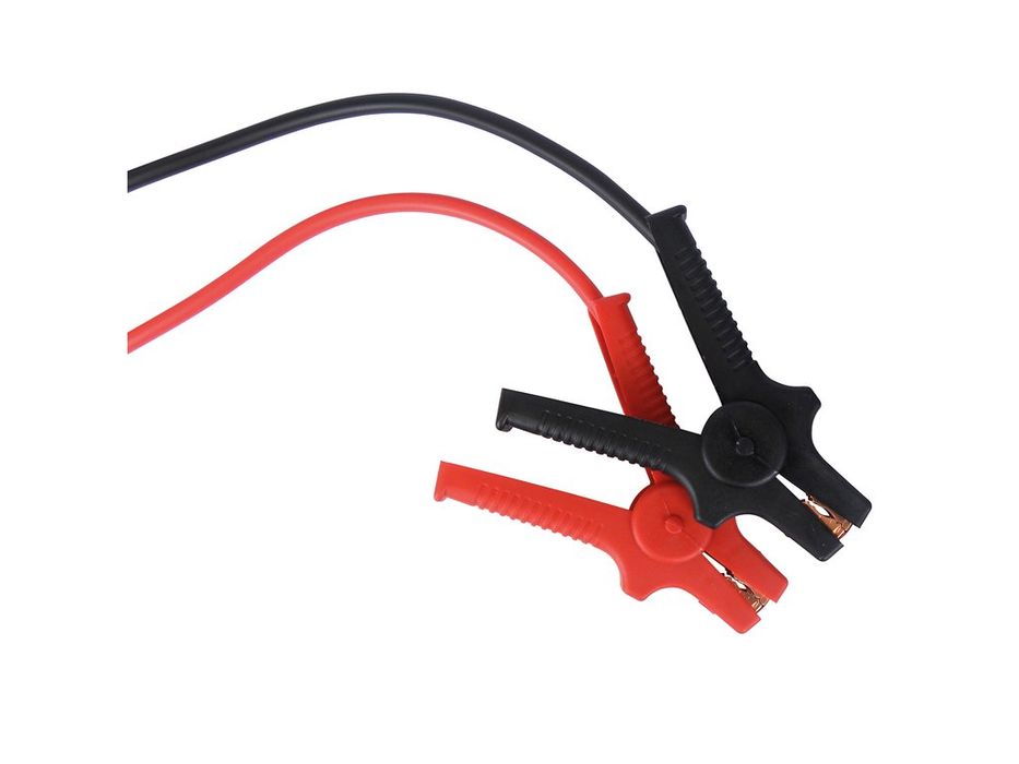 Cabluri transfer curent baterii Carpoint 3m, 12V, 300A, cu cleme complet izolate, rosu/negru