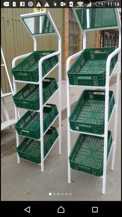 Стеллаж витрина прилавки для фруктов и овощей