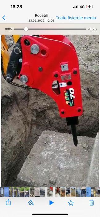 Ciocan hidraulic JAB 70 pentru buldoexcavator