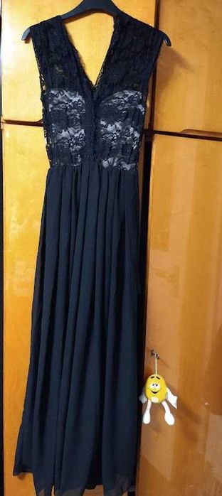 Rochiță lungă elegantă negru / Rochie de seară mar. L