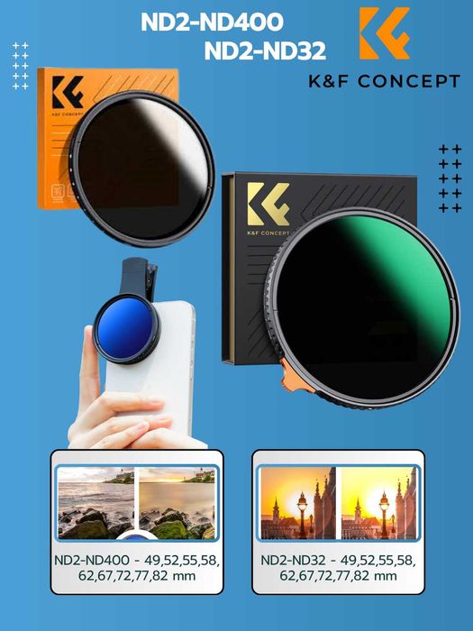 K&F ND2-ND400 , ND2-ND32 & for Phone