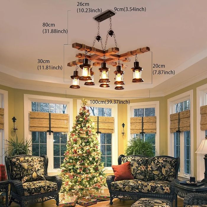 Луксозно осветително тяло в модерен ретро рустик дизайн