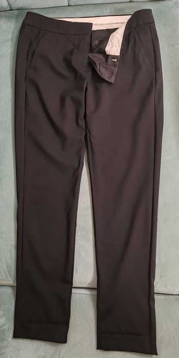 Pantaloni conici-vară, lână tropicală fină, cu cristal Swarovski - Sportmax (Max Mara), Mărimea 42