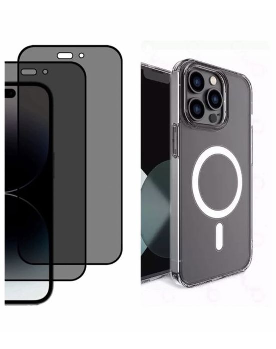 Husa Wireless Charge si Folie Sticla Iphone 14/15/16E/17/PRO/MAX/PLUS