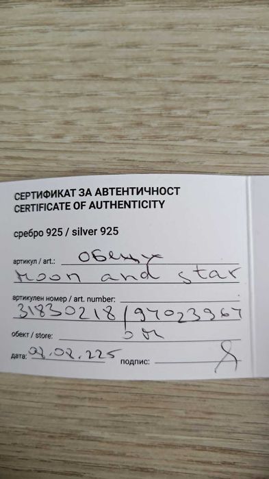 сребърни обеци с висулка