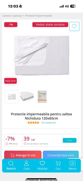 Patut bebe cu lenjerii