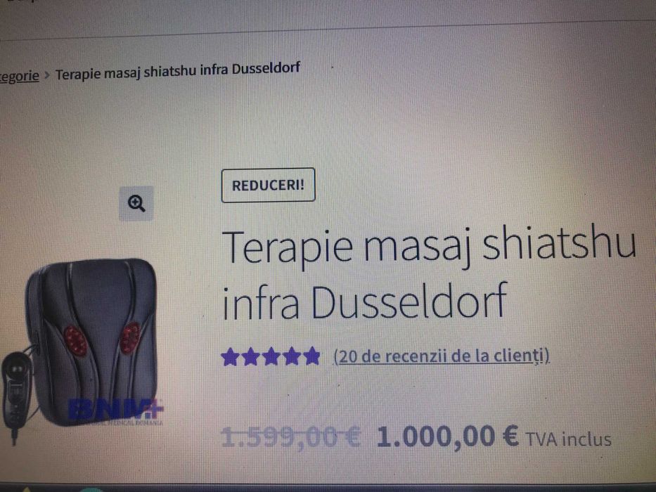 Aparat masaj  SHIATSHU infra