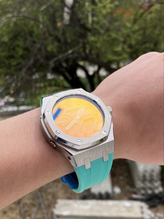 Casio Tiffany Blue G-Shock GA 2100 Mod Ap style ГА 2100 Мод Касио Г Шок Тифъни Блу Ап