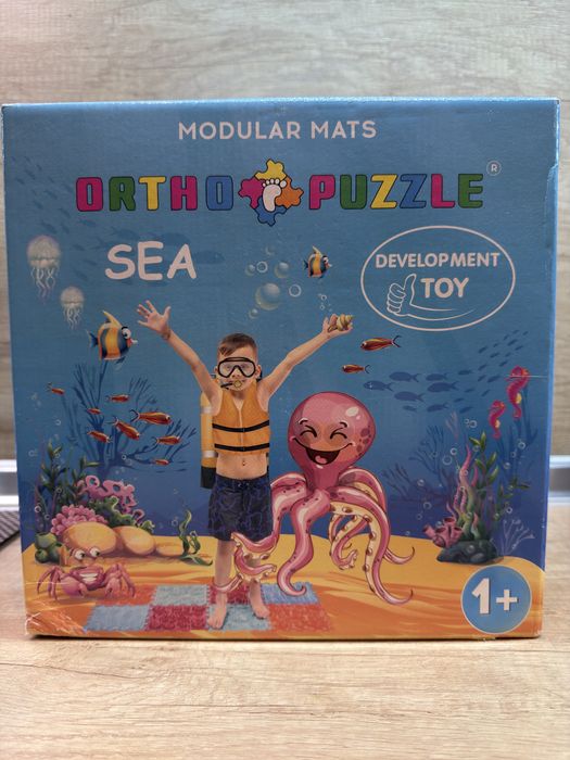 Модулен килим за игра Ortho Puzzle - Микс, море