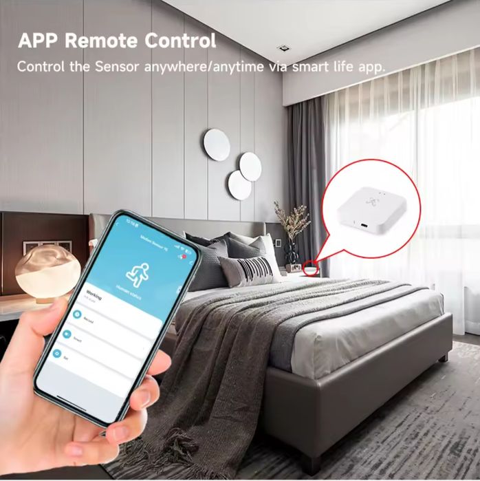 Tuya Smart WiFi сензор за човешко присъствие 24G MmWave