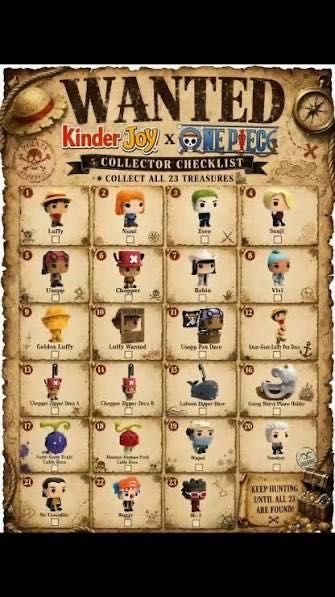 One Piece Kinder Joy Full Полная коллекция