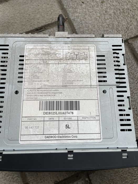 Unitate audio OEM chevrolet aveo 2007