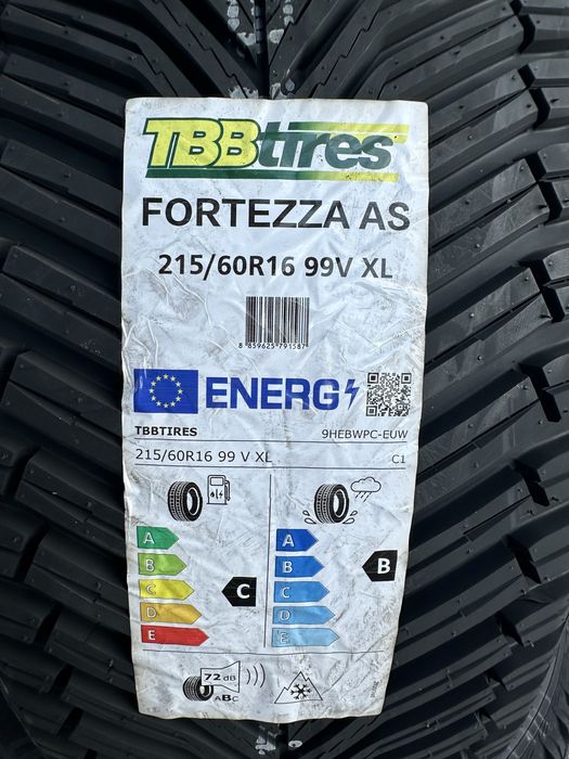 Нови всесезонни гуми TBB TIRES FORTEZZA AS 215/60R16 99V XL 2156016