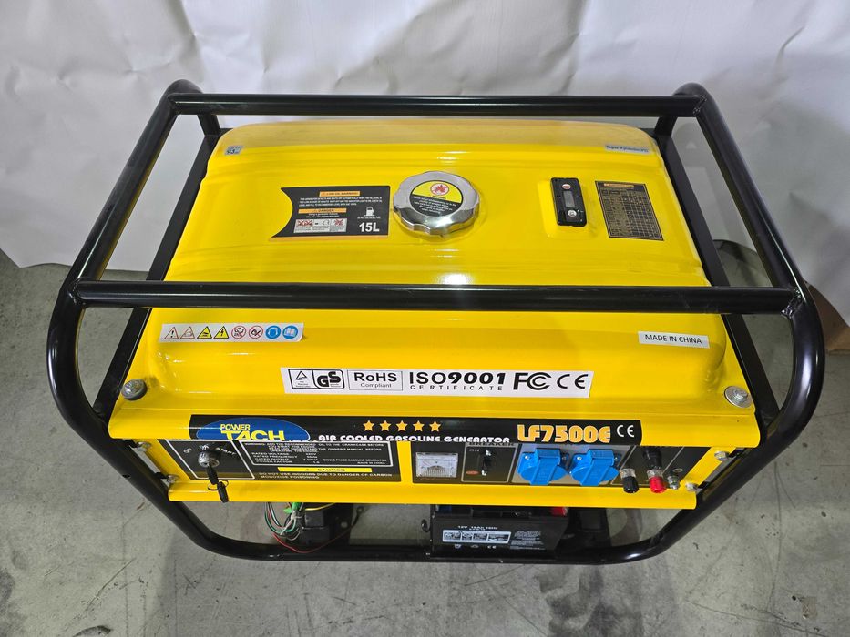 ПРОМОЦИЯ 7.5 KW Генератор за ток монофазен с дисплей с ел. старт 15 Hp