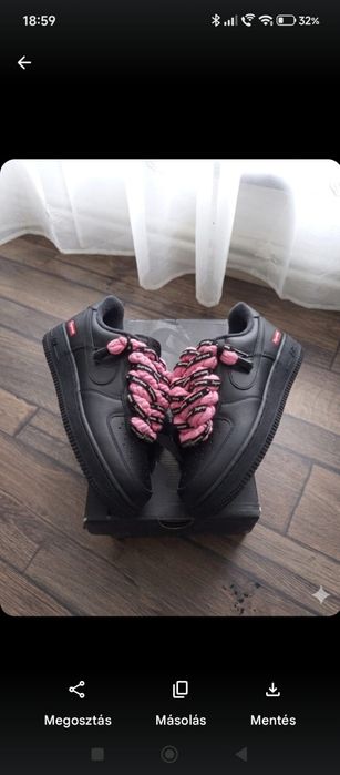 Nike Air Force 1  - Supreme Black –  – Mărimea 38
