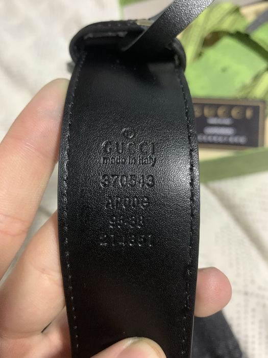 Curea Gucci piele sigla aurie