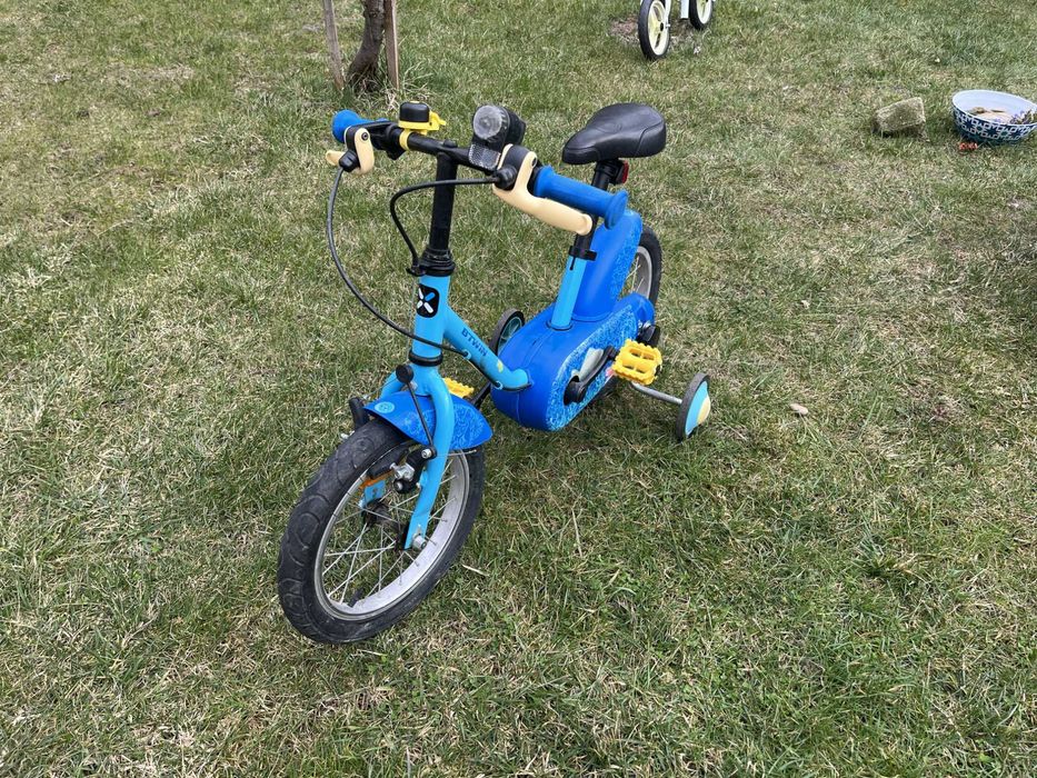 Bicicleta 14" copii 3-5 ani cu roti ajutatoare demontabile