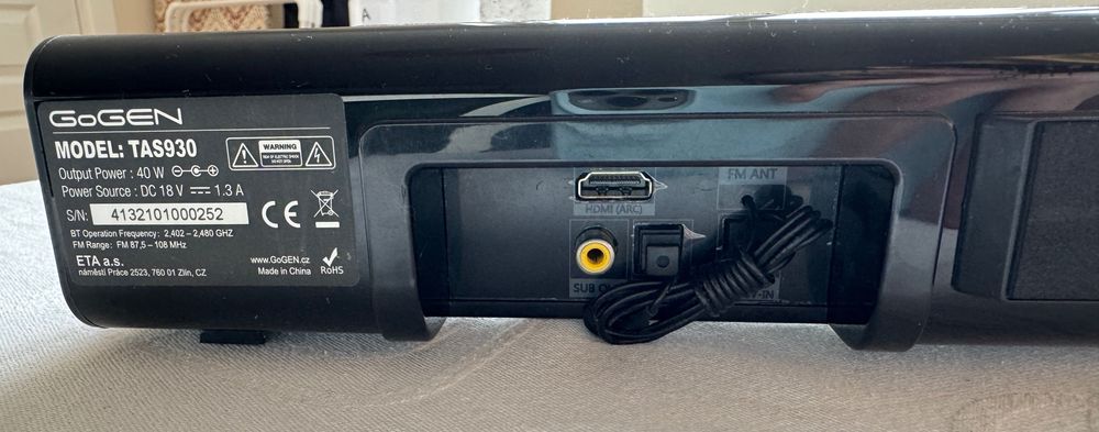 Саундбар колонка GoGen TAS 930