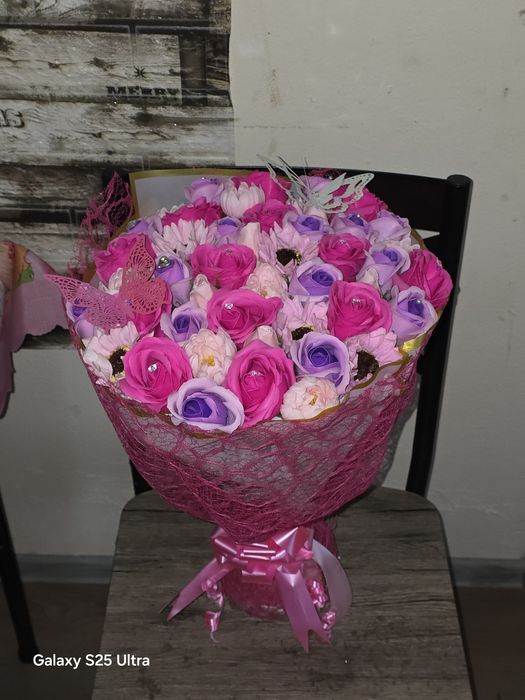 Buchet trandafiri sapun mix