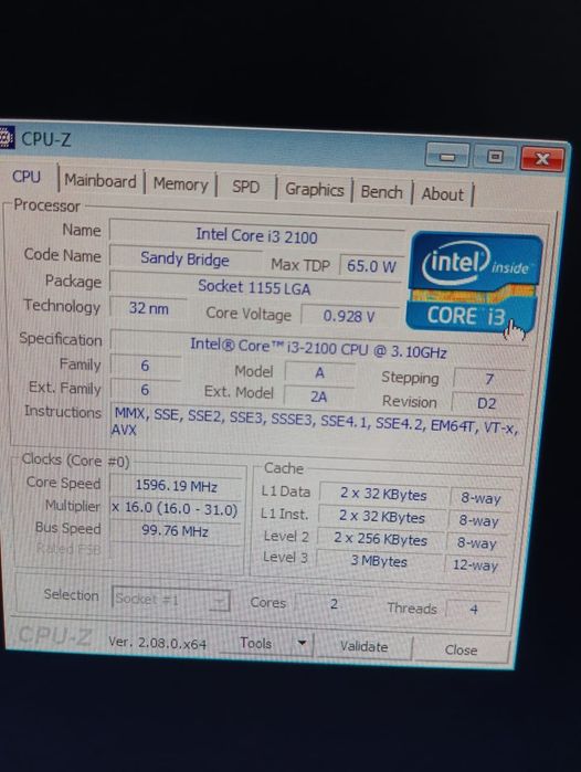 Процессор Intel Core i3-2100