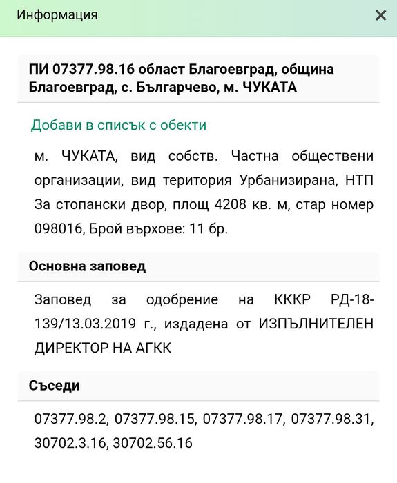 Поземлен урбанизиран парцел